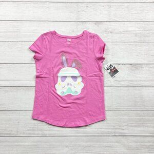 Star Wars Girls Easter Stormtrooper Bunny Ears Graphic Tee Jumping Beans NWT 7